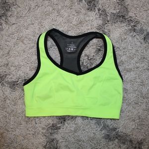 Neon green sports bra